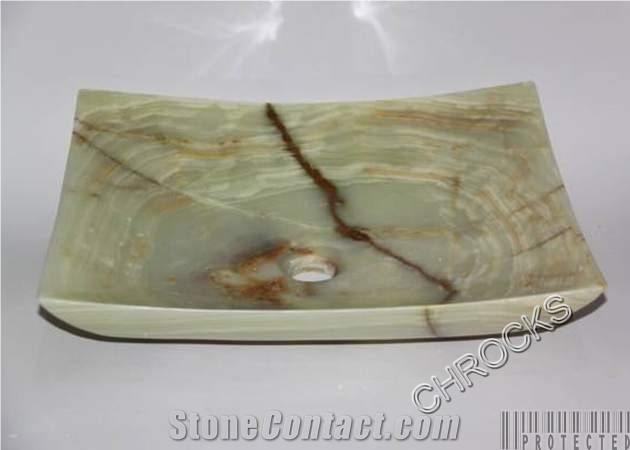 Green Onyx Sink,Pakistan Green Onyx Square Sinks / Basin