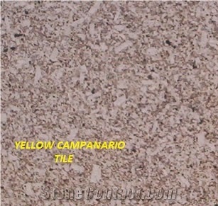 Amarillo Campanario Cobble Stone Granite, Top Face Bush Hammered and Other Faces Cut