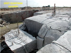Grey Quintana Cobble Stone, Top Face Bush Hammered and Other Faces Rustic, Gris Quintana Grey Granite Cobble Stone