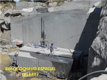 Negro Ochavo Special Cobble Stone, Black Spain Ochavo Especial Granite