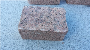 Rojo Argallon Granite Cobble Stone, Rojo Argallon Granite Two Faces Rustic