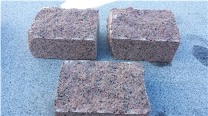 Rojo Argallon Granite Cobble Stone, Rojo Argallon Granite Two Faces Rustic