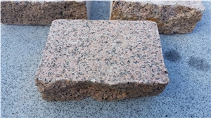 Rojo Argallon Granite Cobble Stone, Rojo Argallon Granite Two Faces Rustic