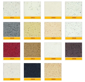 Small Granule Quartz Stone, Pure Color Manmade Quartz