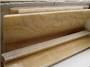 Yellow Onyx Window Sills, Custom Building Stone