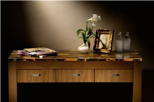 Sirena Tiger Eye Semiprecious Stone Table Top