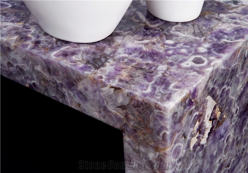 Viola Amethyst Semiprecious Stone Countertops