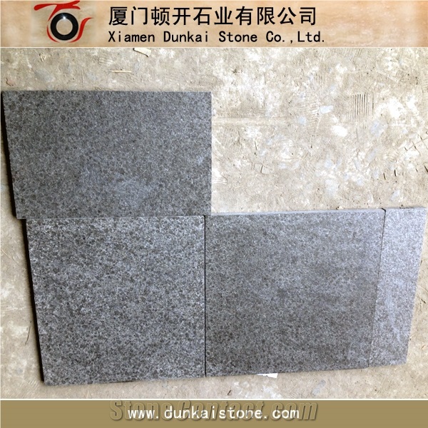 G684 Basalt Flamed Tiles