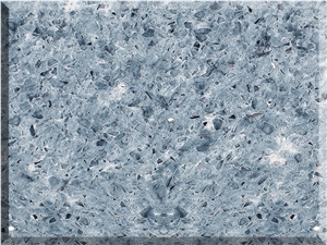 Blue Ocean and Sky Blue Sparkle Quartz Stone
