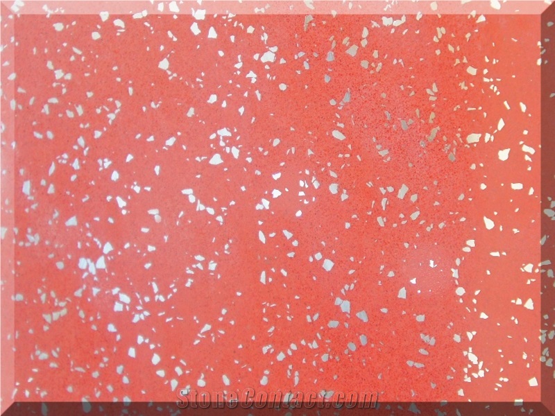 Red Kingkong Quartz Stack Stone Tile