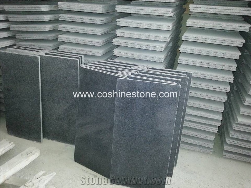 Polished Sesame Black G654 Granite Tile