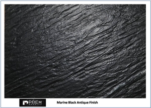 Marine Black Marble Slabs & Tiles