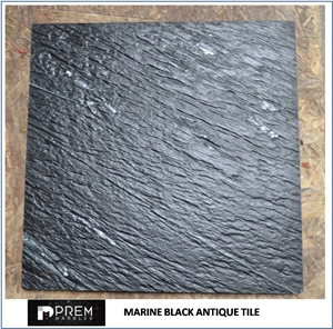 Marine Black Marble Slabs & Tiles