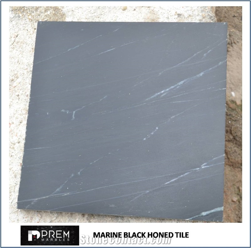 Marine Black Marble Slabs & Tiles