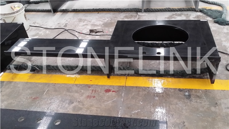 Absolute Hebei Black Bath Top, Black Granite Vanity Top