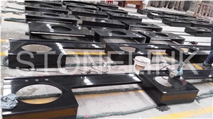Absolute Hebei Black Bath Top, Black Granite Vanity Top