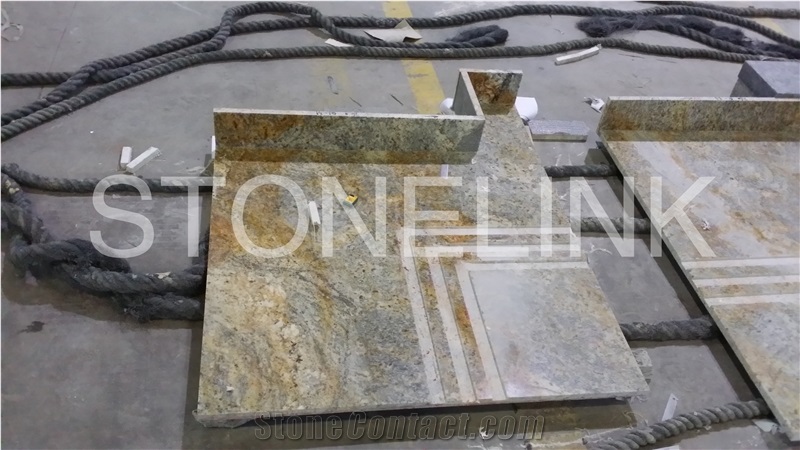 Imperial Gold Bath Top, Golden Granite Vanity Top, Imperial Gold Granite Bath Tops