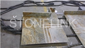 Imperial Gold Bath Top, Golden Granite Vanity Top, Imperial Gold Granite Bath Tops