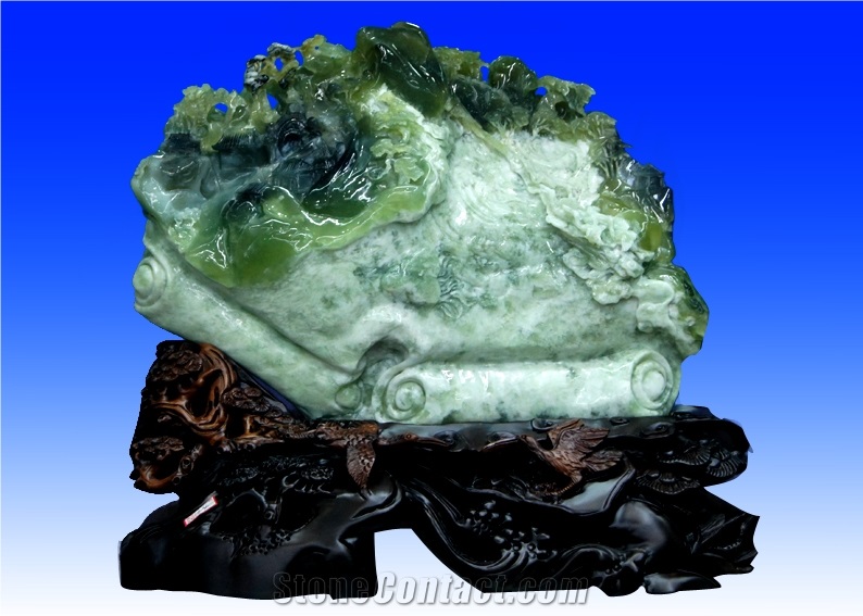 Green Jade-Carvings,China Green Jade Sculpture Art Design