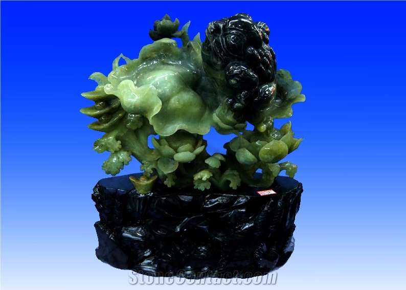 Green Jade-Carvings,China Green Jade Sculpture Art Works