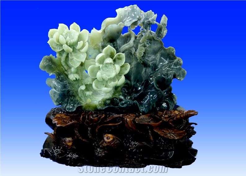 Green Jade-Carvings,China Green Jade Sculptures Art Work