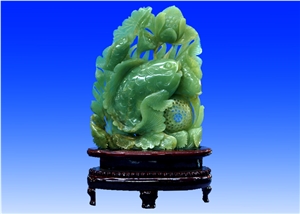 Green Jade-Carvings,China Green Jade Sculptures Art Work