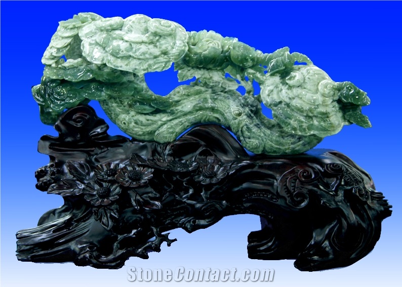 Green Jade-Carvings,China Green Jade Sculptures Art Works