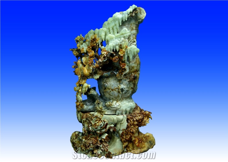 Green Jade-Carvings,China Green Jade Sculptures Carving Art Works