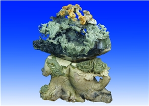Green Jade-Carvings,China Green Jade Sculptures Carving Art Works