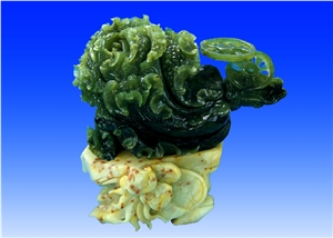 Green Jade-Carvings,China Green Jade Sculptures Creative Works