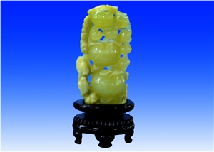 Green Jade-Carvings,China Green Jade Sculptures, Green Art Works