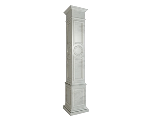 beige marble round column, square column
