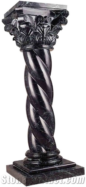 Black Marble Column