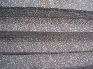Cheap G664 Luoyuan Red Granite Stair Treads Steps Stair Riser