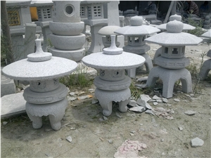Chinese Granite Lantern, Garden Lanterns, Exterior Lamps, Crystal White Granite Chinese Granite Lantern
