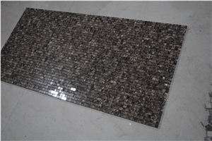 Dark Brown Emperador Marble Mosaic Pattern for Wall Covering