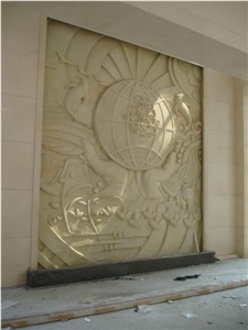 Dholpur Beige Sandstone Relief & Etching