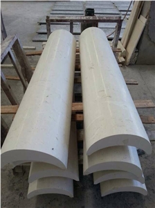 Egypt Beige Marble Carved Hollow Column / Pedestal Columns Egypt Beige Marble Carved Hollow Column / Pedestal Columns