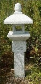 Exterior Lamps, Chinese Granite Lanterns, Garden Lamps, Crystal White Granite Chinese Granite Lanterns