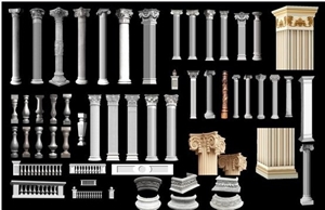 G682 Sunset Yellow Granite Carved Roman Columns Corinthian Columns for Building