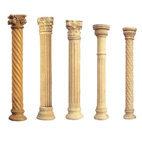G682 Sunset Yellow Granite Carved Roman Columns Corinthian Columns for Building