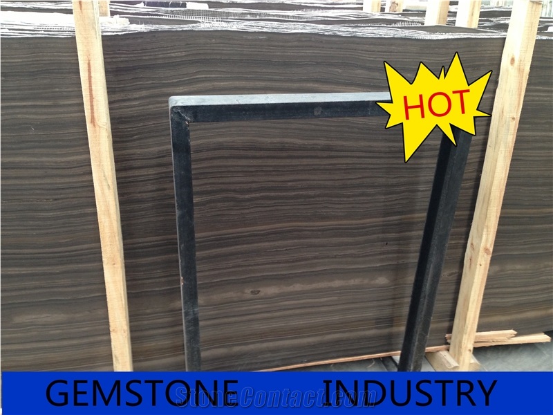 Natural Eramosa Limestone Slabs / Dark Brown Wooden Vein Limestone Slabs