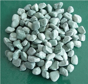 Natural Green Machine Made Tumbled Pebbles for Garden Decoration