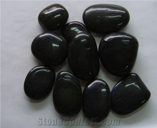 Natural Shape Black River Stone Pebbles Different Sizes to Choose