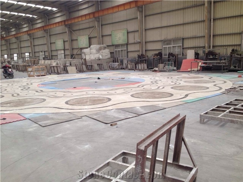 Waterjet China Emperador Light Marble for Floor Covering Pattern