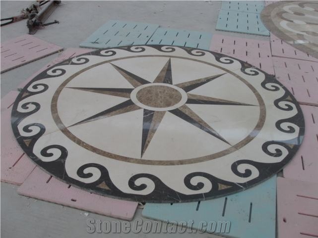 Waterjet Medallion Pattern for Flooring, Palladio Granite Medallion