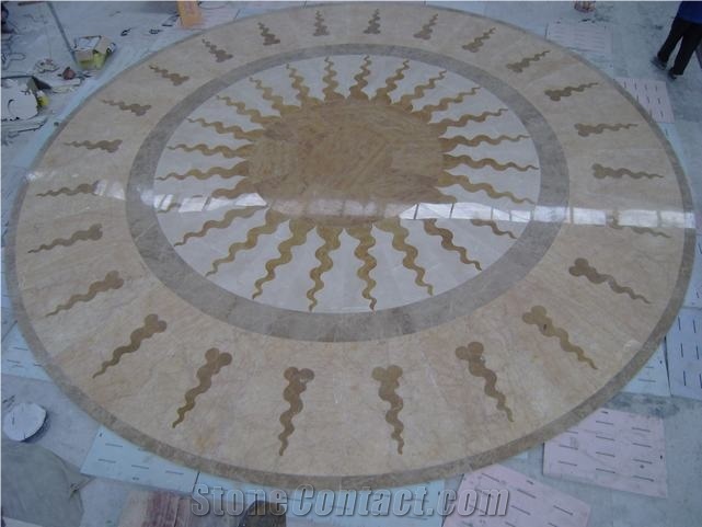 Waterjet Medallion Pattern for Flooring, Palladio Granite Medallion