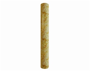 white marble square column, round column