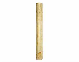 white marble square column, round column