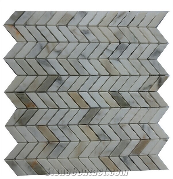 Bianco Carrera White Marble Hexagon Mosaic Tile Honed